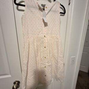 Charming Pink Polka Dot Kids Casual Dress